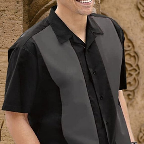 Men's Button Up Shirt Casual Shirt Black - Picture 1 of 2